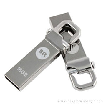 USB Pen Drive with Slim Metal Body/128MB to 32GB Flash Memory Capacity, Customized Logos Acceptable